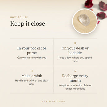 Clear Quartz Tumble Stones – keep it close, how to use and where to keep it