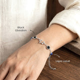 Wearing the Sagittarius constellation bracelet – silver