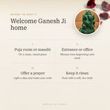 Green Aventurine Ganesh Ji Murti (400 g) – welcome ganesh ji home, how to use and where to keep it