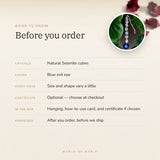 Selenite Cubes Hanging – good to know before you order