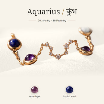 Aquarius zodiac constellation bracelet for women โ gold