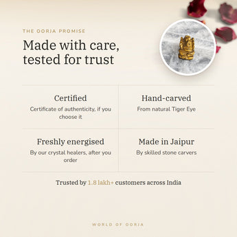 The Oorja promise – Tiger Eye Ganesh Ji Murti