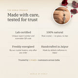 The Oorja promise – Mulank 3 Jupiter Charm Bracelet, natural crystals energised after you order