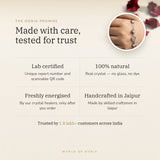 The Oorja promise – Mulank 6 Venus Charm Bracelet, natural crystals energised after you order