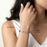 Wearing the Aquarius constellation bracelet โ silver