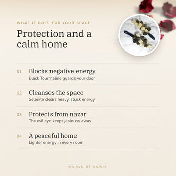 Black Tourmaline & Selenite Hanging (Small) benefits – World of Oorja