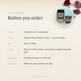 Rose Quartz Crystal Candle – good to know before you order