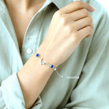 Wearing the Libra constellation bracelet – silver