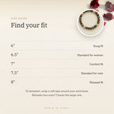 Custom Crystal Bracelet size guide – 6 to 8 inch