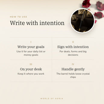 Pyrite Crystal Pen – write with intention, how to use and where to keep it
