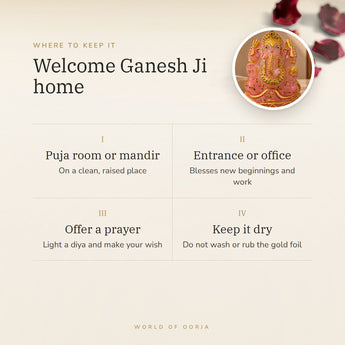 Hand-Painted Rose Quartz Ganesha (2 kg) – welcome ganesh ji home, how to use and where to keep it