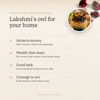Dhan Yog Owl benefits – World of Oorja