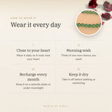 How to wear your Green Aventurine Necklace – daily wear, recharge on selenite or moonlight