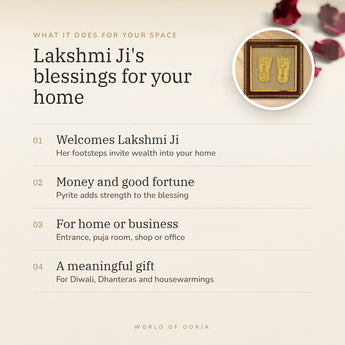 Lakshmi Charan Paduka Pyrite Frame benefits – World of Oorja