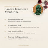 Green Aventurine Ganesh Ji Murti (400 g) benefits – World of Oorja