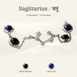 Sagittarius zodiac constellation bracelet for women – silver
