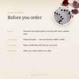 Silver Plated Karungali Mala – good to know before you order: what is in the box, energised after order