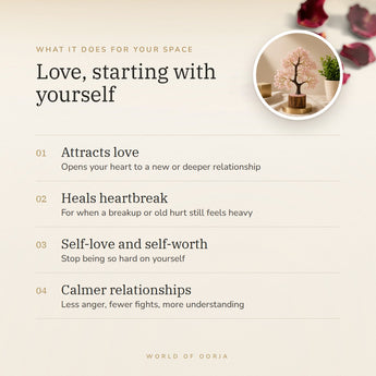Rose Quartz Crystal Tree benefits – World of Oorja