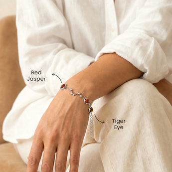 Wearing the Aries constellation bracelet โ silver