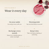 How to wear your Rose Quartz Anklet – daily wear, recharge on selenite or moonlight