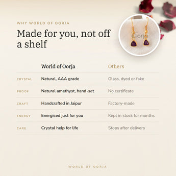 Why World of Oorja – Amethyst Hanging Earrings made for you, handcrafted in Jaipur