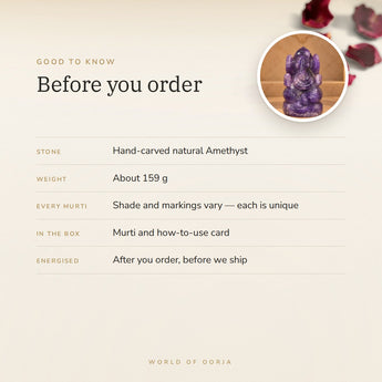 Amethyst Ganesh Ji Murti (159 g) – good to know before you order