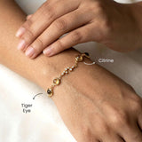 Wearing the Pisces constellation bracelet – gold