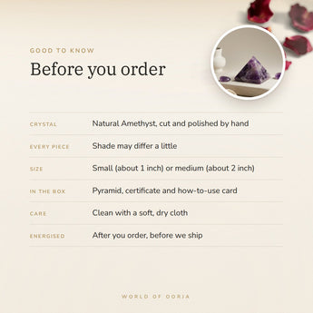 Amethyst Pyramid – good to know before you order
