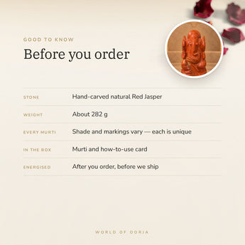 Red Jasper Ganesh Ji Murti (282 g) – good to know before you order
