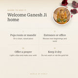 Hand-Painted Yellow Quartz Ganesha (442 g) – welcome ganesh ji home, how to use and where to keep it