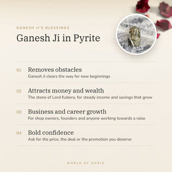Pyrite Ganesh Ji Murti benefits – World of Oorja