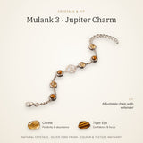 Mulank 3 bracelet crystals and fit – Citrine, Tiger Eye, adjustable chain