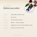 Black Tourmaline Cubes Hanging – good to know before you order