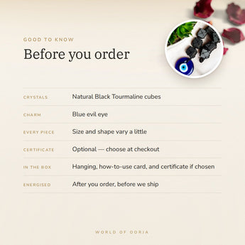 Black Tourmaline Cubes Hanging – good to know before you order
