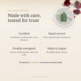 The Oorja promise – Green Aventurine Ganesh Ji Murti
