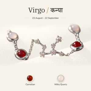 Virgo zodiac constellation bracelet for women – silver