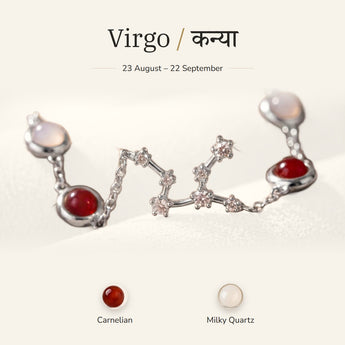 Virgo zodiac constellation bracelet for women โ silver