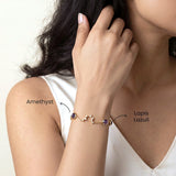 Wearing the Aquarius constellation bracelet โ gold