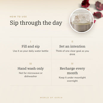 Clear Quartz Water Bottle – sip through the day, how to use and where to keep it