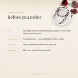 Silver Plated Rudraksha Karungali Mala – good to know before you order: what is in the box, energised after order
