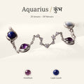 Aquarius zodiac constellation bracelet for women โ silver