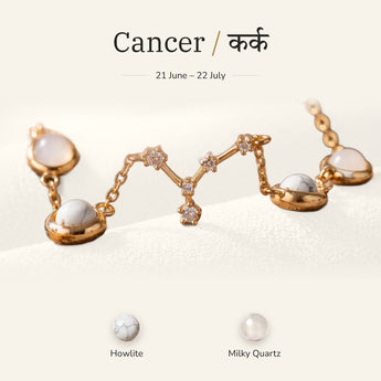 Cancer zodiac constellation bracelet for women – gold