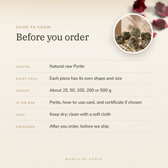 Raw Pyrite – good to know before you order