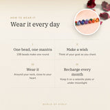How to wear your 7 Chakra Mala – daily wear, recharge on selenite or moonlight