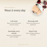 How to wear your Taurus constellation bracelet – recharge on selenite or moonlight