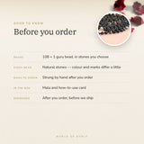 Custom Crystal Mala – before you order: 108 + 1 beads, what is in the box, energised after order