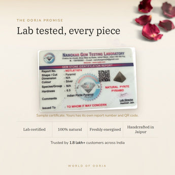 Pyrite Pyramid (India) certificate – The Oorja promise