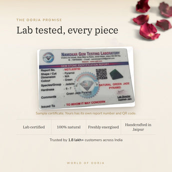 Jade Pyramid certificate – The Oorja promise