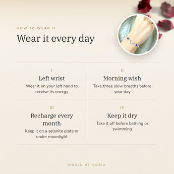 How to wear your Libra constellation bracelet – recharge on selenite or moonlight