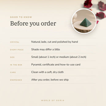 Jade Pyramid – good to know before you order